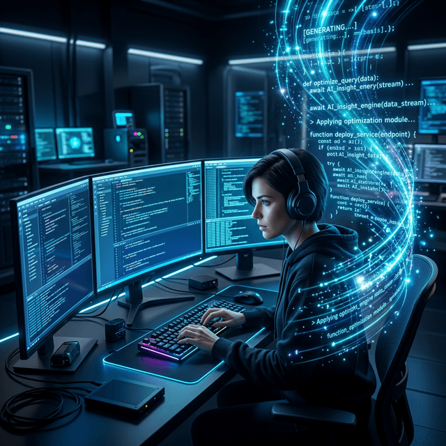 AI coding assistance in action