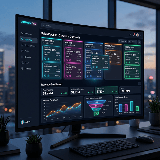 Custom tailored visual CRM pipeline