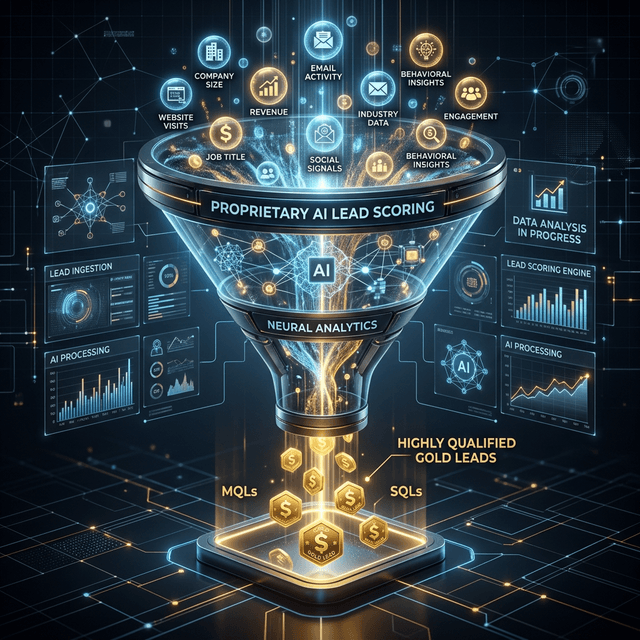 Proprietary AI lead scoring funnel