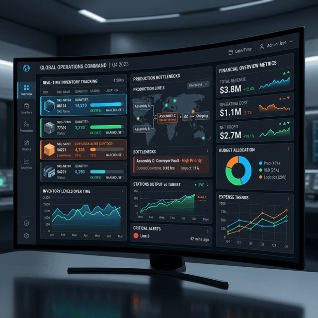 Unified digital operations dashboard